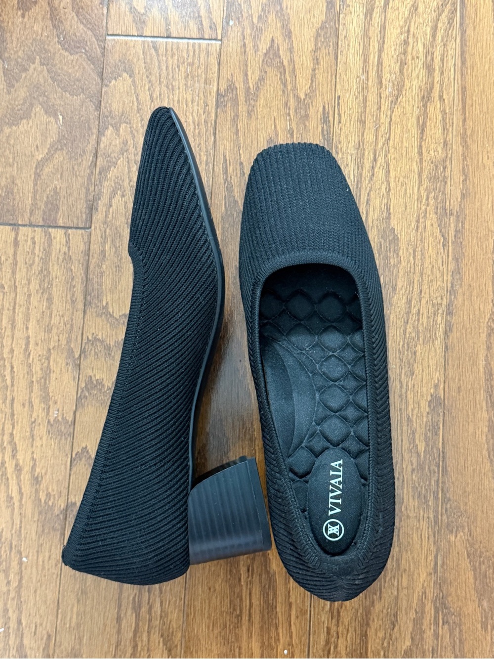 🆕VIVAIA Square-Toe Block Chunky Heels